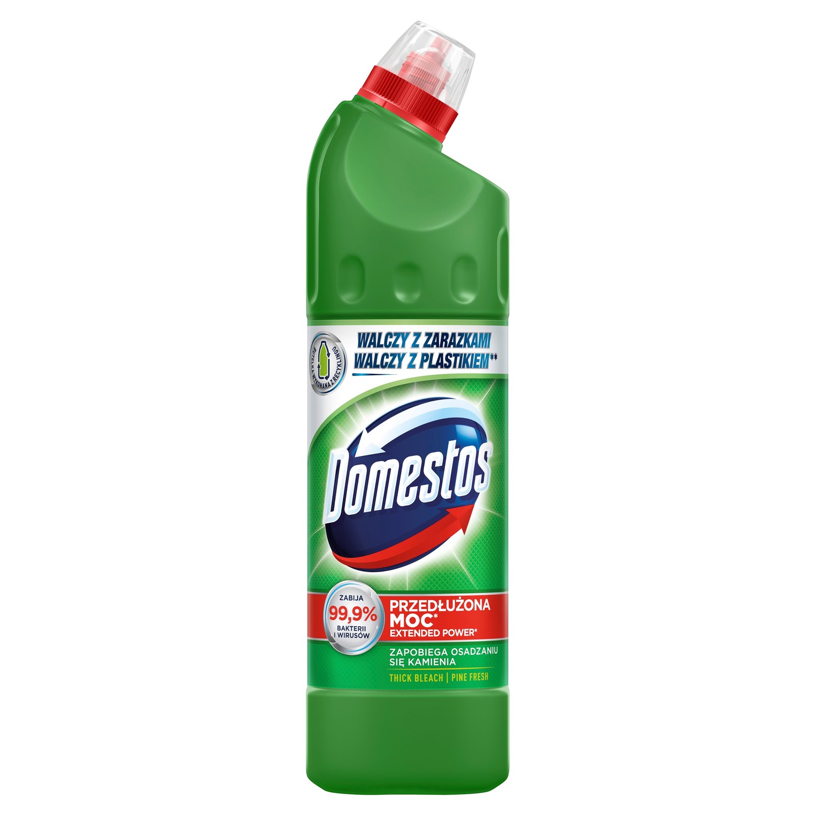 Domestos Płyn Żel do czyszczenia WC o przedłużonej mocy SOSNA 750ml GĘSTY