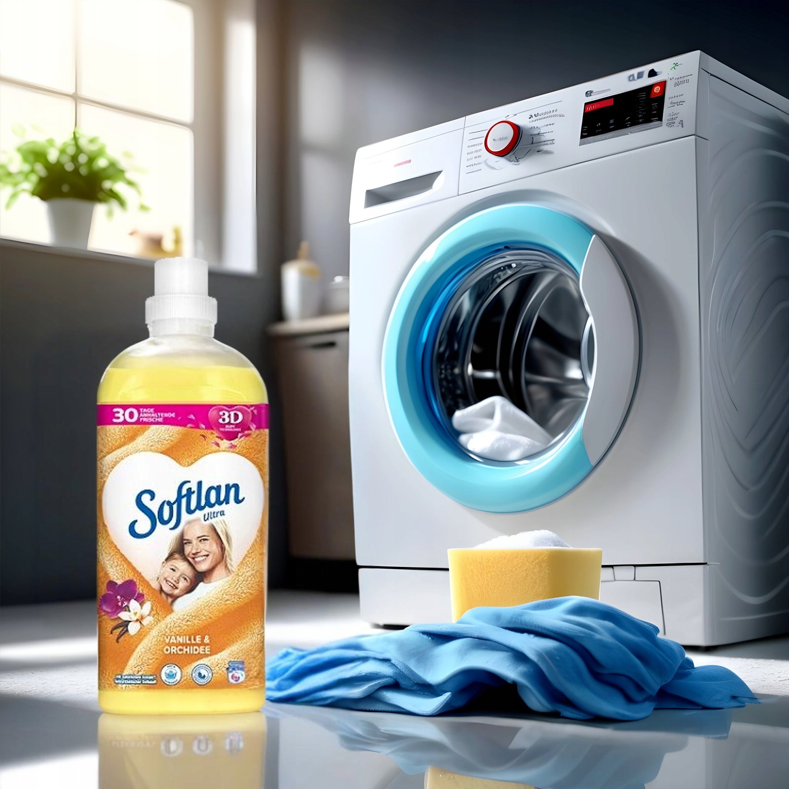 Płyn do płukania Softlan Vanille &Orchidee 1L 45 płukań - obrazek 3