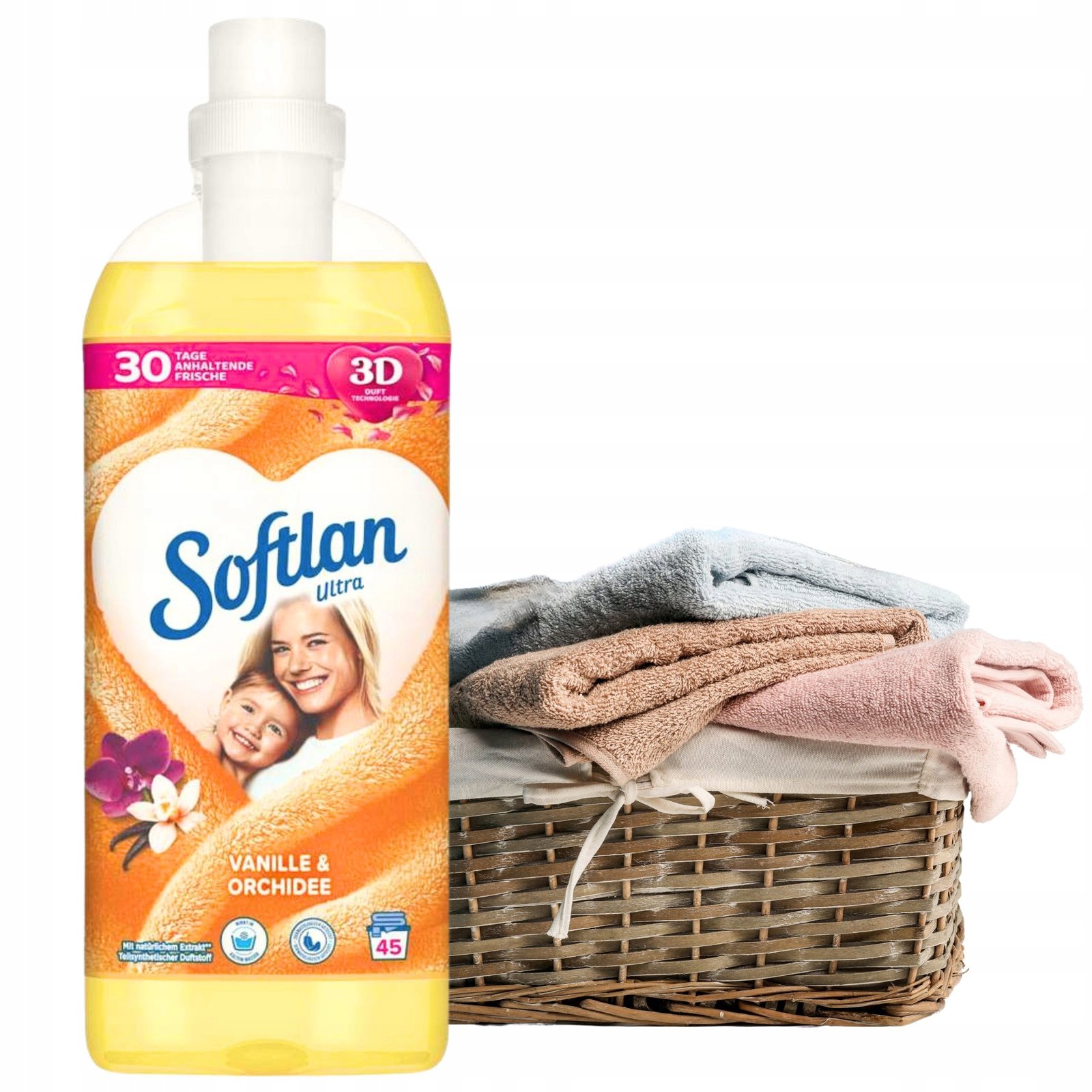 Płyn do płukania Softlan Vanille &Orchidee 1L 45 płukań - obrazek 4