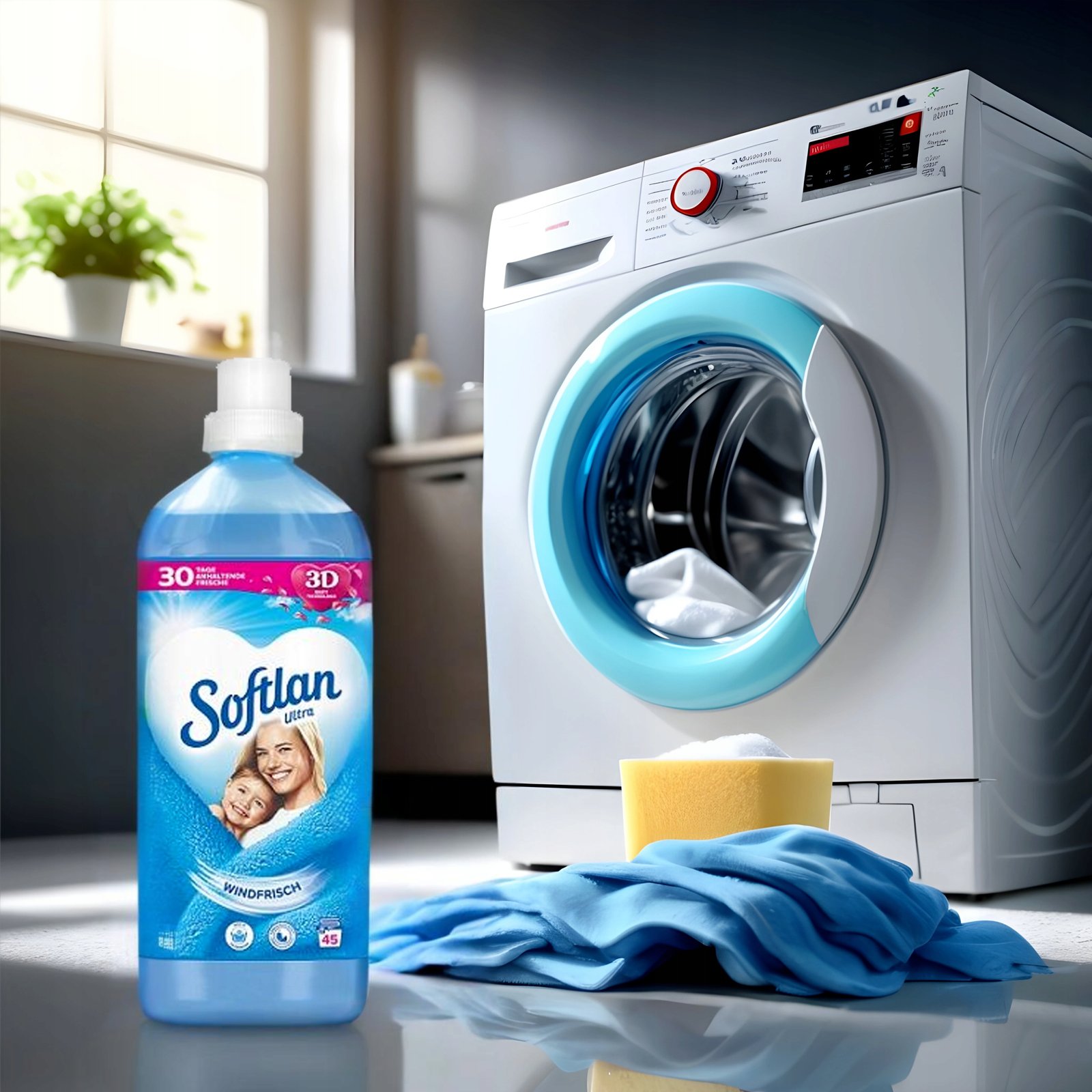 Płyn do płukania Softlan Windfrisch 1L 45 płukań - obrazek 3