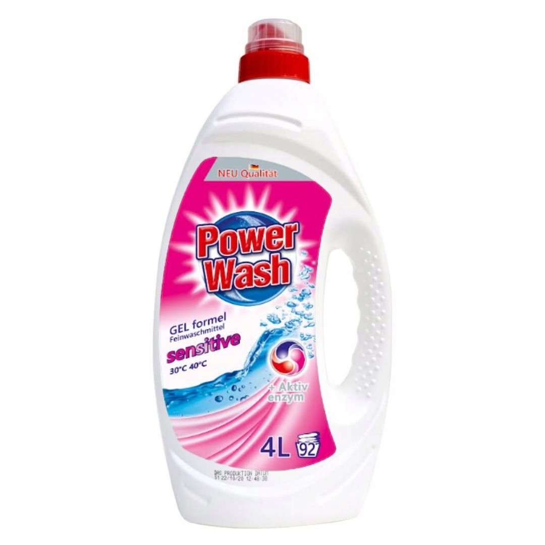 Power Wash NIEMIECKI Żel do prania SENSITIVE 4L