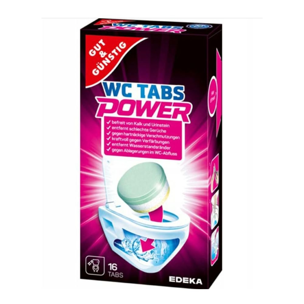 Tabletki do Czyszczenia WC G&G Power Tabs Multi-Aktiv 16szt Odkamieniacz