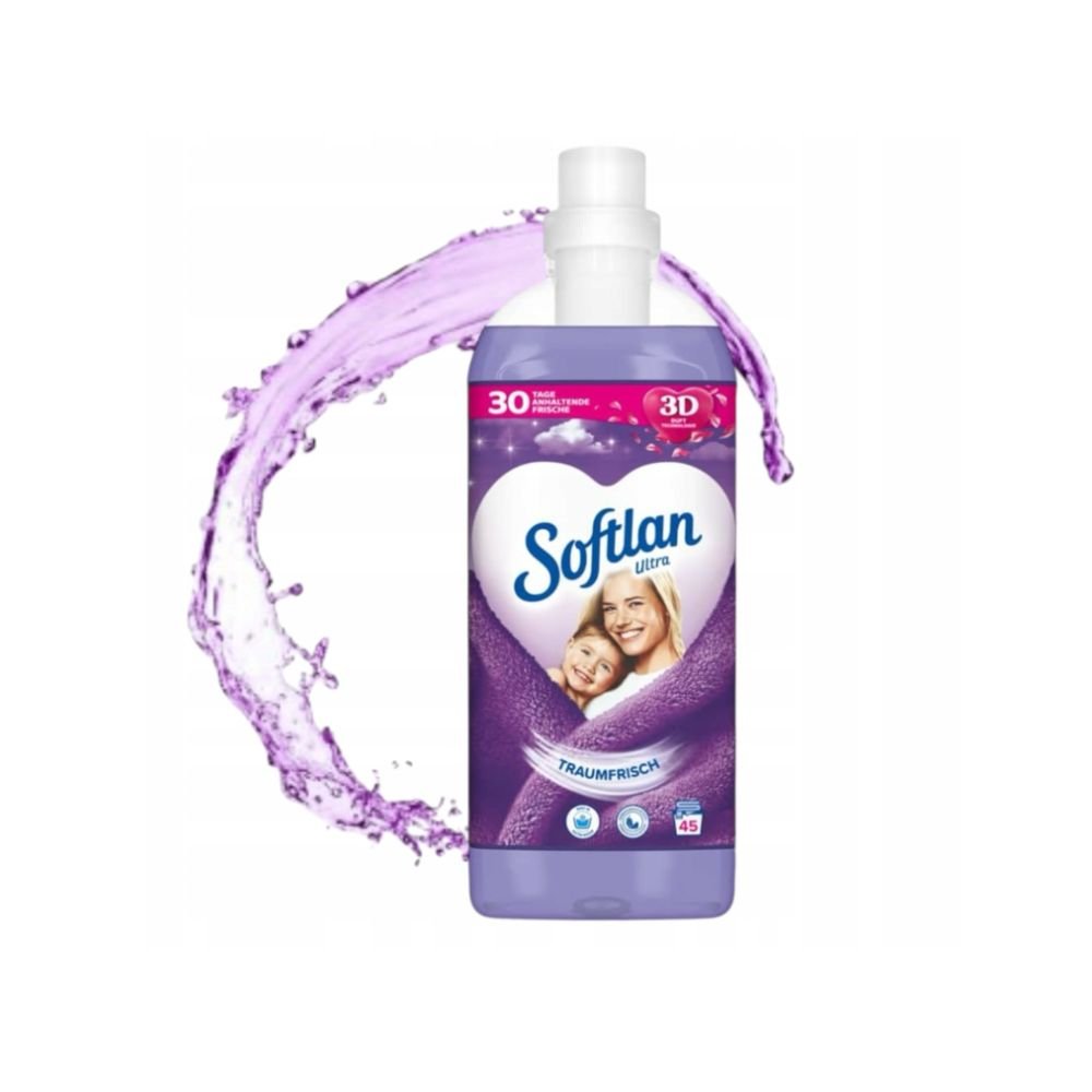 Softlan Ultra Płyn do Płukania Ubrań Tkanin 1L Traumfrisch Fioletowy