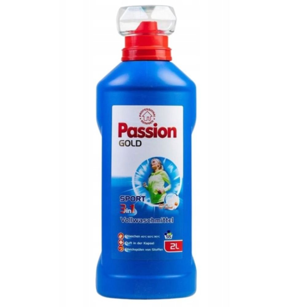 Żel do Prania Uniwersalny Ubrań Tkanin Passion Gold 3w1 55 Prań 2 l