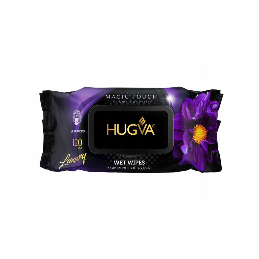CHUSTECZKI Luxury perfumowane nawilżane HUGVA 120 szt.